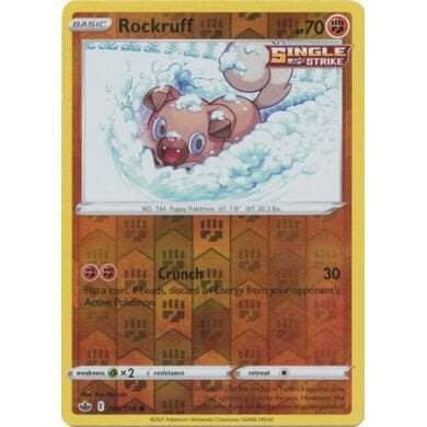 SWSH Chilling Reign 086-198 Rockruff Reverse