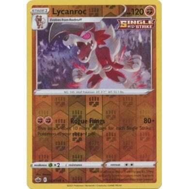 SWSH Chilling Reign 087-198 Lycanroc Reverse
