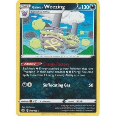 SWSH Chilling Reign 096-198 Galarian Weezing