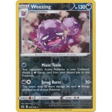 SWSH Chilling Reign 095-198 Weezing Reverse