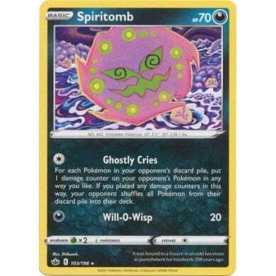 SWSH Chilling Reign 103-198 Spiritomb