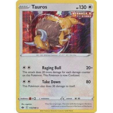 SWSH Chilling Reign 115-198 Tauros