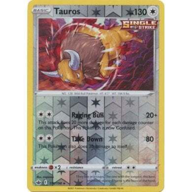 SWSH Chilling Reign 115-198 Tauros Reverse