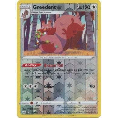 SWSH Chilling Reign 128-198 Greedent Reverse