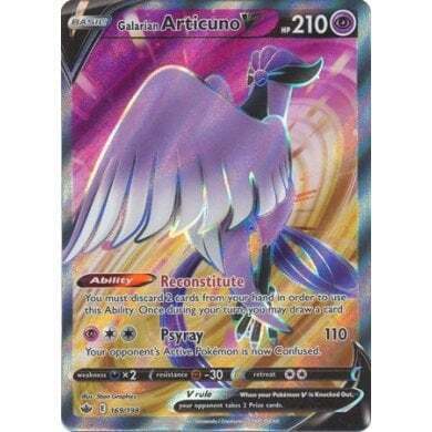 SWSH Chilling Reign 169-198 Galarian Articuno V