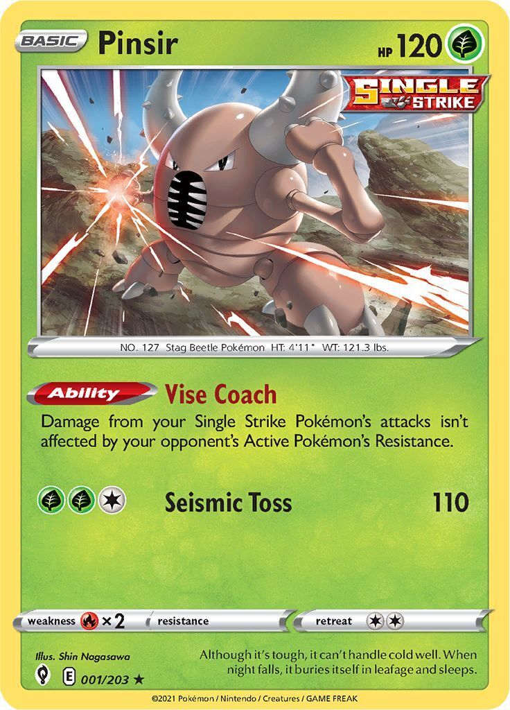 SWSH Evolving Skies 001/203 Pinsir