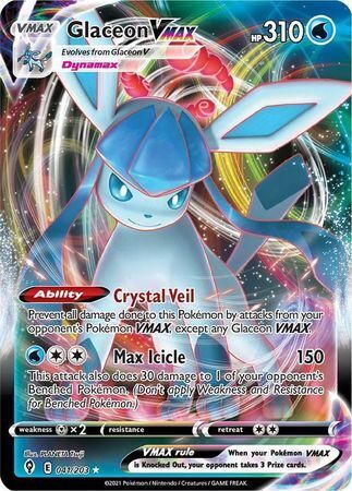 SWSH Evolving Skies 041/203 Glaceon VMAX
