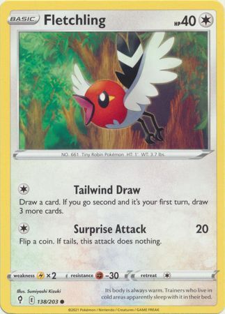 SWSH Evolving Skies 138/203 Fletchling