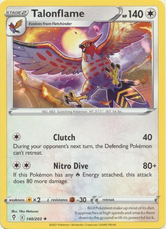 SWSH Evolving Skies 140/203 Talonflame