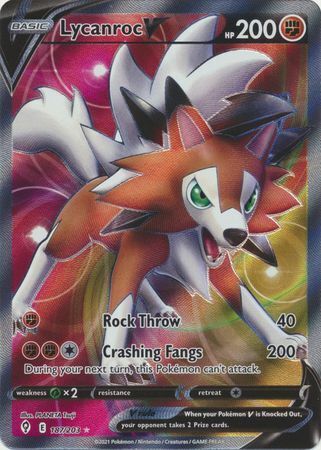 SWSH Evolving Skies 187/203 Lycanroc V