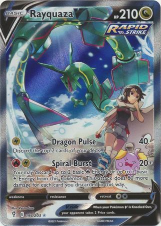 SWSH Evolving Skies 194/203 Rayquaza V