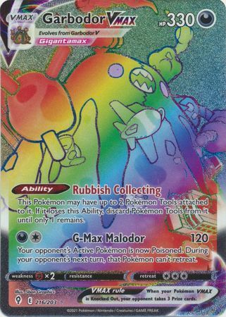 SWSH Evolving Skies 216/203 Garbodor VMAX