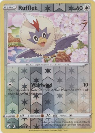 SWSH Evolving Skies 136/203 Rufflet Reverse