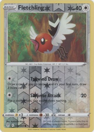 SWSH Evolving Skies 138/203 Fletchling Reverse