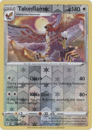 SWSH Evolving Skies 140/203 Talonflame Reverse