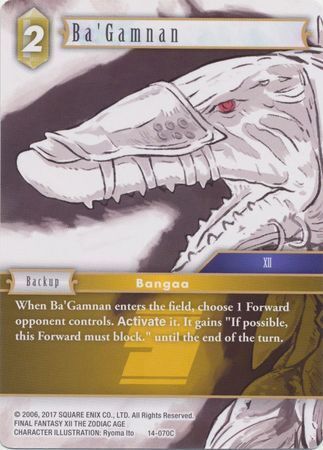 Final Fantasy Opus XIV 14-070 Ba’Gamnan