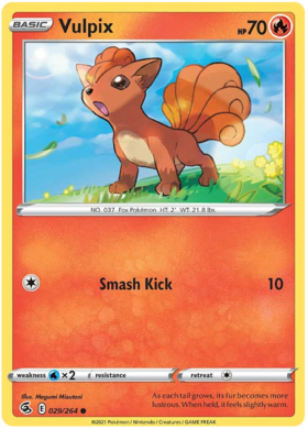 SWSH Fusion Strike 029-264 Vulpix