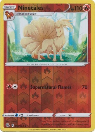 SWSH Fusion Strike 030-264 Ninetales Reverse
