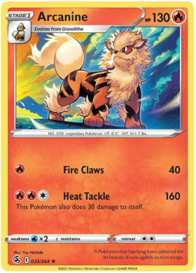 SWSH Fusion Strike 033-264 Arcanine