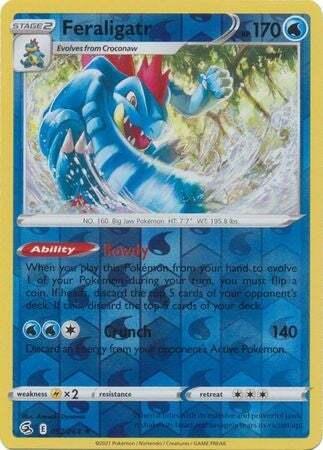 SWSH Fusion Strike 057-264 Feraligatr Reverse