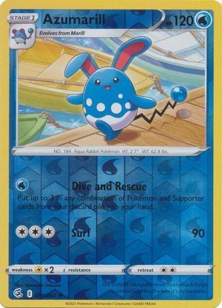 SWSH Fusion Strike 059-264 Azumarill Reverse