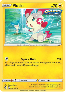 SWSH Fusion Strike 089-264 Plusle