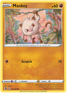 SWSH Fusion Strike 133-264 Mankey