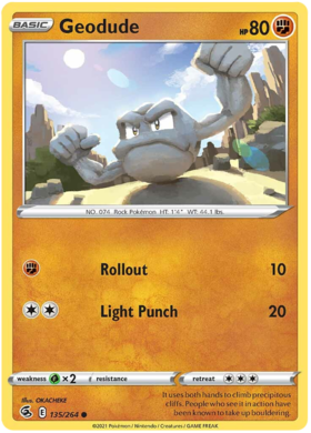 SWSH Fusion Strike 135-264 Geodude