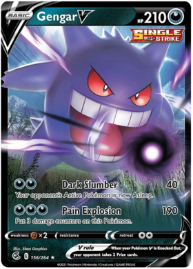 SWSH Fusion Strike 156-264 Gengar V