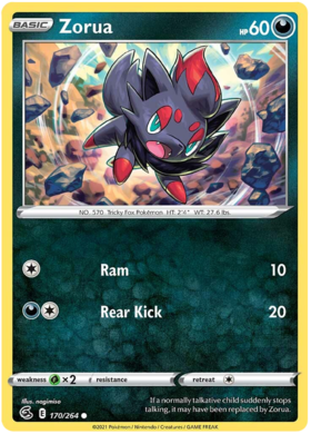 SWSH Fusion Strike 170-264 Zorua