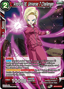 Cross Spirits BT14-013 Android 18 Universe 7 Challenger