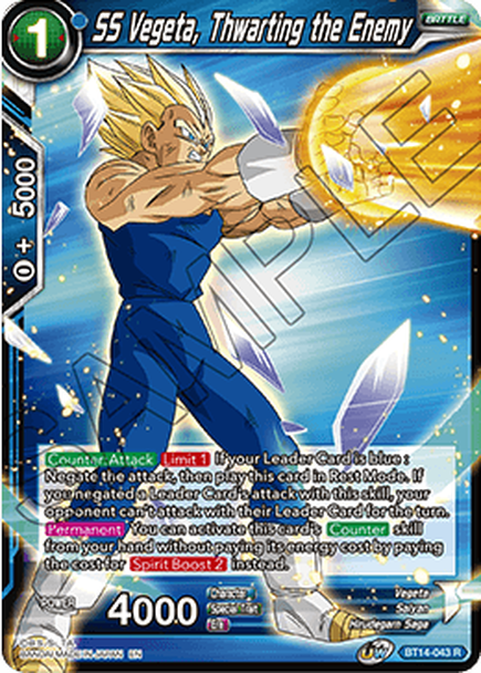 Cross Spirits BT14-043 SS Vegeta Thwarting The Engery