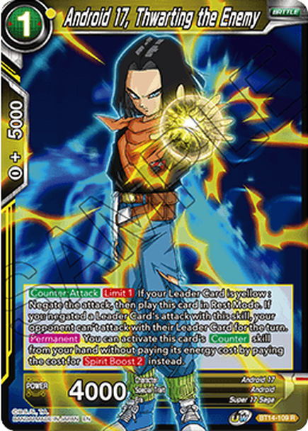 Cross Spirits BT14-109 Android 17 Twarting The Enemy