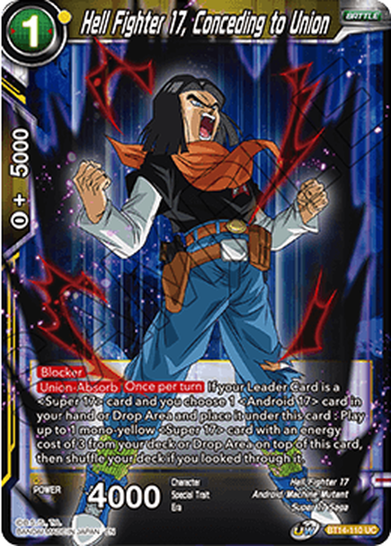Cross Spirits BT14-110 Hell Fighter 17 Conceding To Union