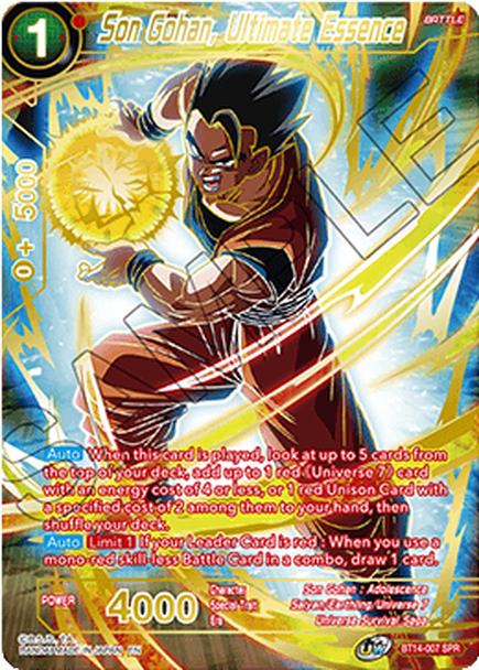 Cross Spirits BT14-007 SPR Son Gohan Ultimate Essence