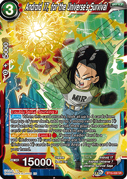 Realm Of The Gods BT16-008 Android 17, for the Universe's Survival