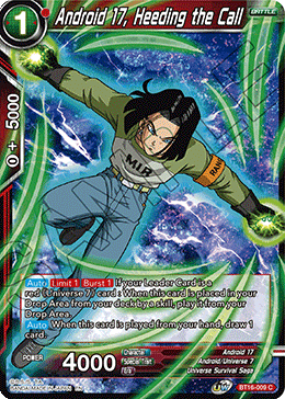 Realm Of The Gods BT16-009 Android 17, Heeding the Call Foil
