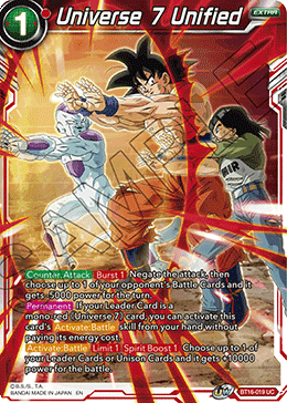 Realm Of The Gods BT16-019 Universe 7 Unified