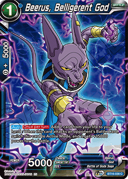 Realm Of The Gods BT16-038 Beerus, Belligerent God