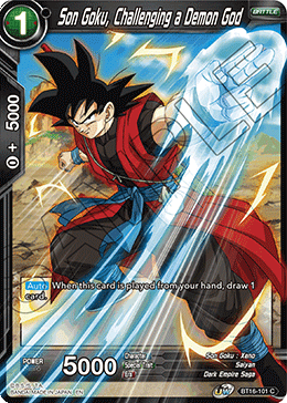 Realm Of The Gods BT16-101 Son Goku, Challenging a Demon God