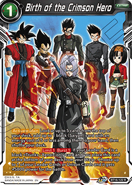 Realm Of The Gods BT16-122 Birth of the Crimson Hero