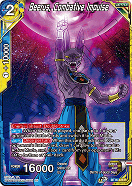 Realm Of The Gods BT16-128 Beerus, Combative Impulse