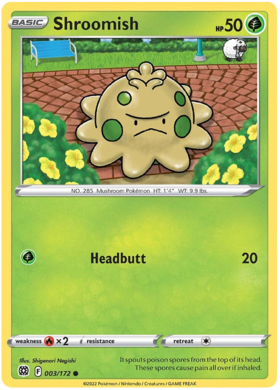 SWSH Brilliant Stars 003-172 Shroomish Reverse