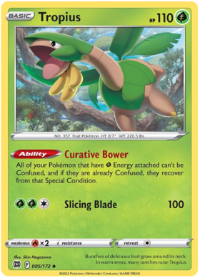 SWSH Brilliant Stars 005-172 Tropius Reverse