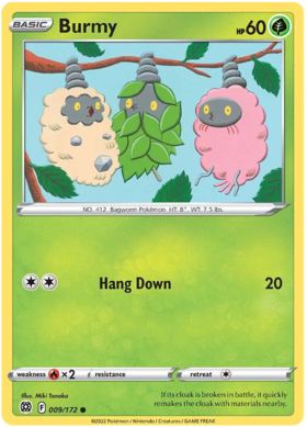 SWSH Brilliant Stars 009-172 Burmy Reverse