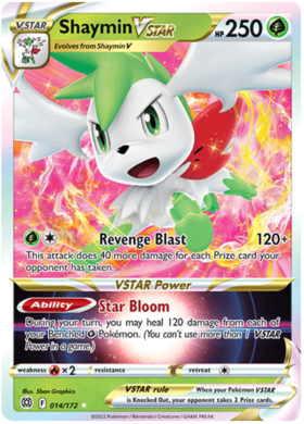 SWSH Brilliant Stars 014-172 Shaymin VSTAR