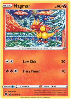 SWSH Brilliant Stars 019-172 Magmar Reverse