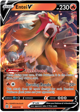 SWSH Brilliant Stars 022-172 Entei V