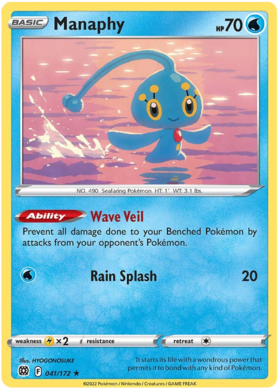 SWSH Brilliant Stars 041-172 Manaphy
