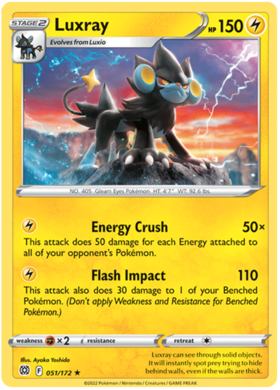 SWSH Brilliant Stars 051-172 Luxray